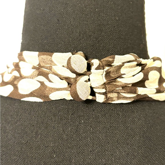 NWT NEW Silk Sz 6 Maggie London halter polka dot white brown midi dress Medium - Picture 9 of 14